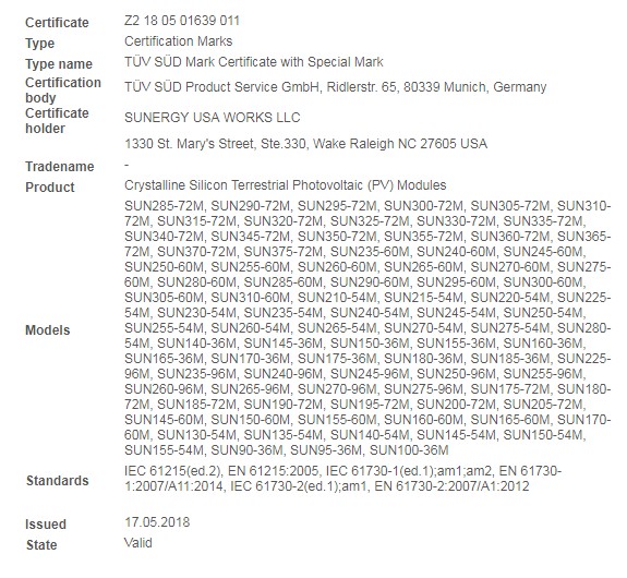 China Sunergy Csun 280 60m 280 Watt Solar Panel